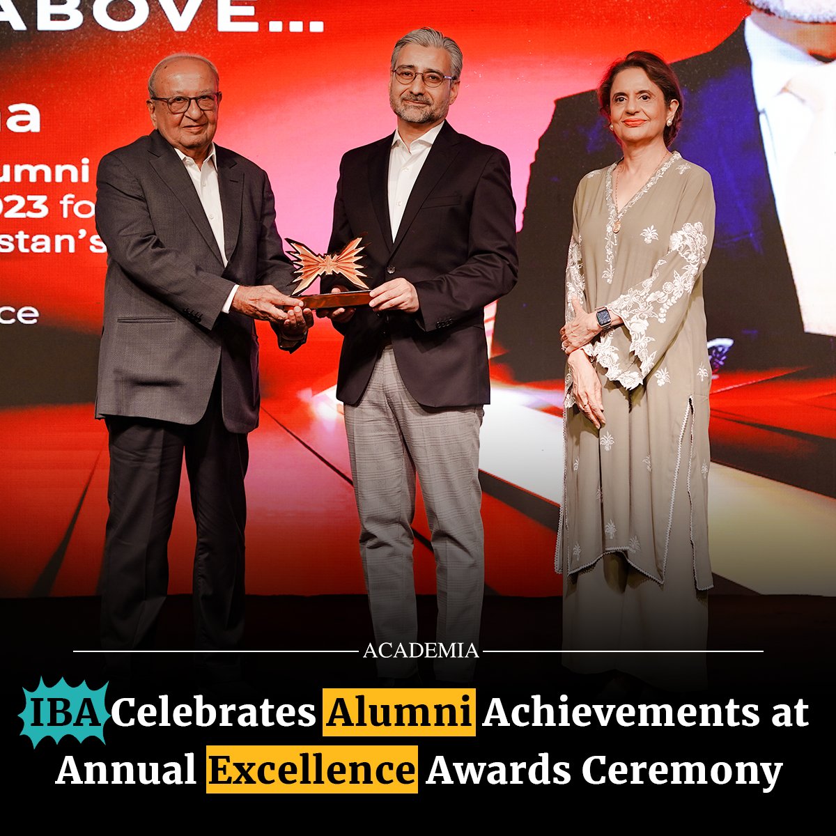 academiamag's tweet image. The Institute of Business Administration @ibakhiofficial, held its much-anticipated IBA Alumni Excellence Awards, honoring nine distinguished alumni for their #remarkable contributions across various professional fields. Hosted at #IBAKarachi’s main campus, the event brought