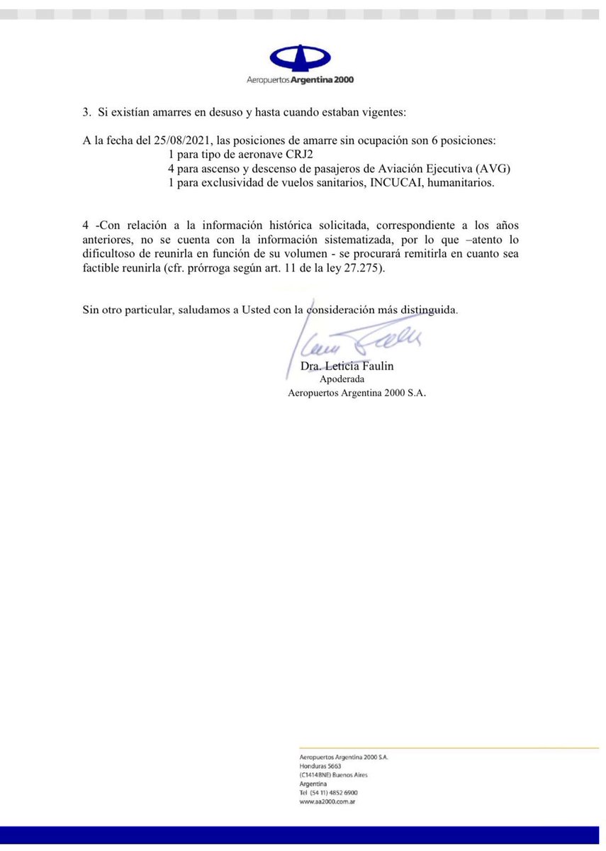Mentira total. Aerolíneas Argentinas no restringía el pernocte de ninguna aerolínea en Aeroparque. JetSMART tenía 4 posiciones de pernocte y Flybondi tenía 3.

¿Se imaginan a Francia regalando lugares de Air France en París? Esto es una entrega más de los recursos de Aerolíneas.