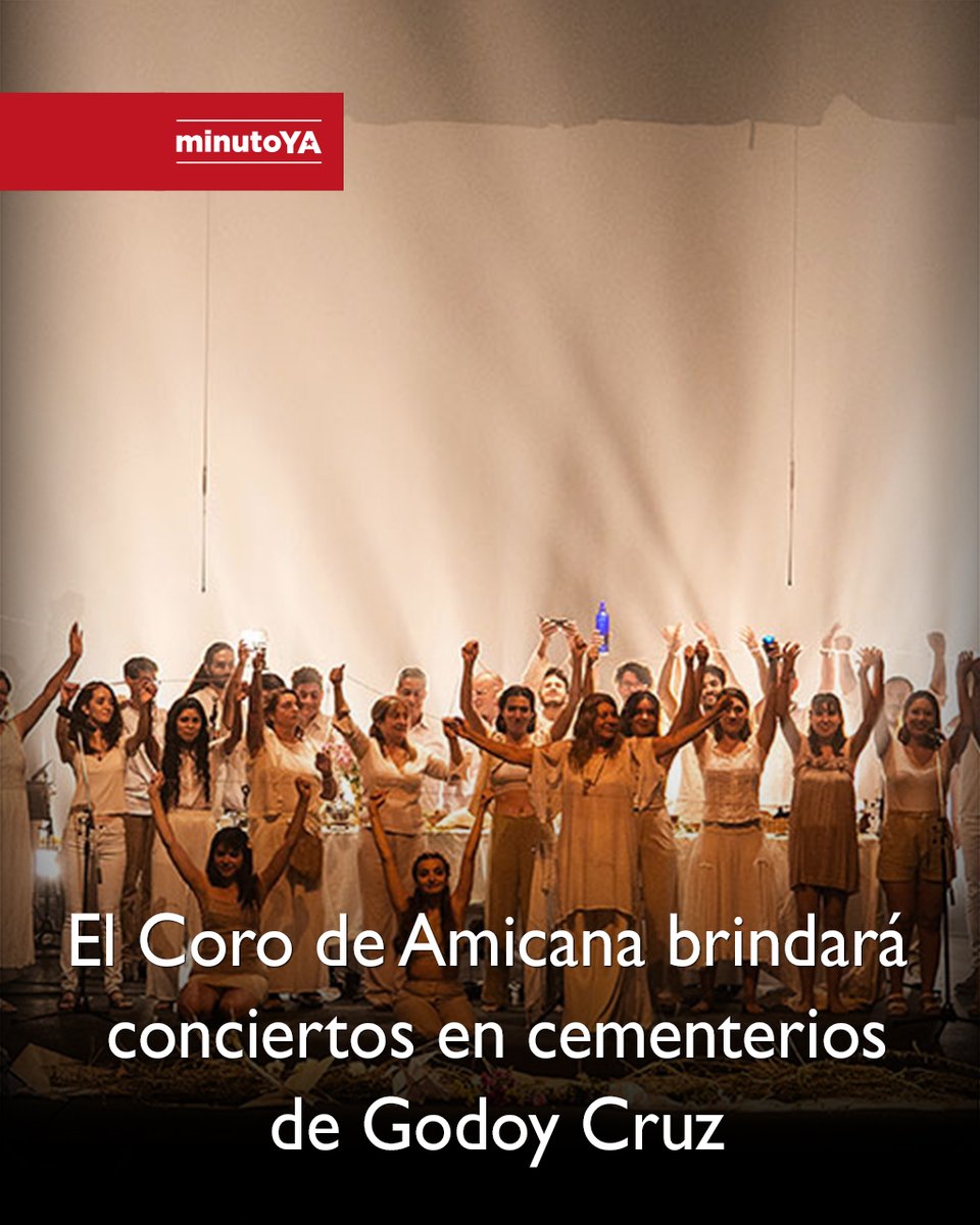 MinutoYa's tweet photo. El Coro de Amicana brindará conciertos en cementerios de Godoy Cruz

@MuniGodoyCruz @diegocostarelli 

https://t.co/sqHSIlzw39 https://t.co/8pTMa6JZeG
