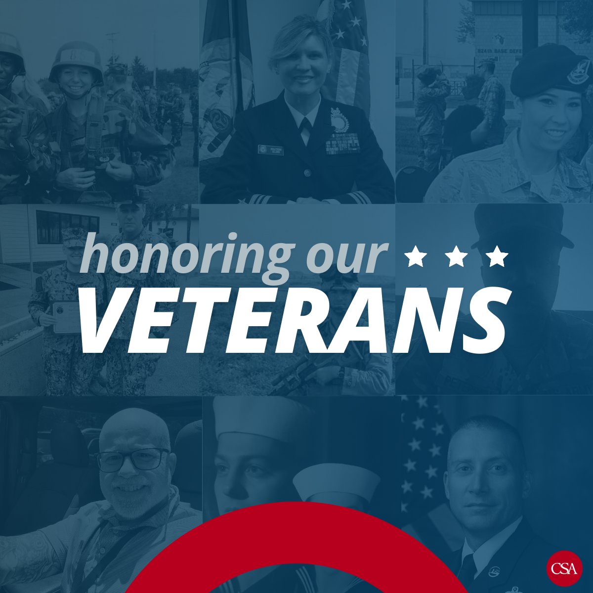 csaassociates's tweet photo. November marks National Veterans and Military Families Month!

Throughout the month, we'll highlight the remarkable strength and resilience of our Veteran community. Join us in celebrating their invaluable role!

#Veterans #MilitaryFamilyMonth #CSA #CSAJobs #GovCon https://t.co/Xwzcs4l998