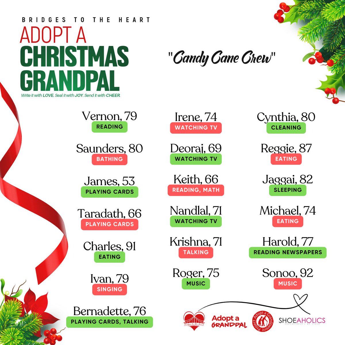 _TeamBridges's tweet photo. Ready? Set. Write!🎄📝 ❤️
➡️ meet your 2024 grandpals🥺
 
Check us out on IG and FB for more details @bridgestotheheart 🫶🏽 https://t.co/OZ1yAy58vf