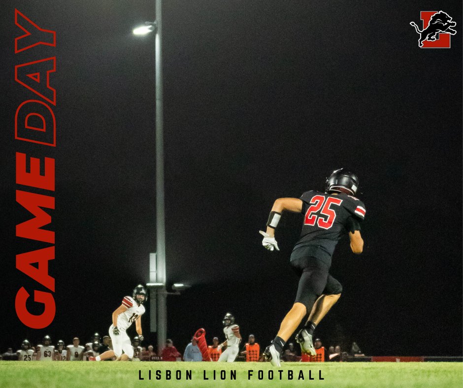 🗣️ Round✌️....PLAYOFF FOOTBALL‼️
🆚&gt;&gt; Bellevue Comets
🏟️&gt;&gt; Walmer Field
📍&gt;&gt; Lisbon, IA
🕖&gt;&gt; 7:00 PM

TICKETS + LIVESTREAM
🎟️&gt;&gt; iahsaa.org/tickets/
💻&gt;&gt; bit.ly/LISBONLIONS1