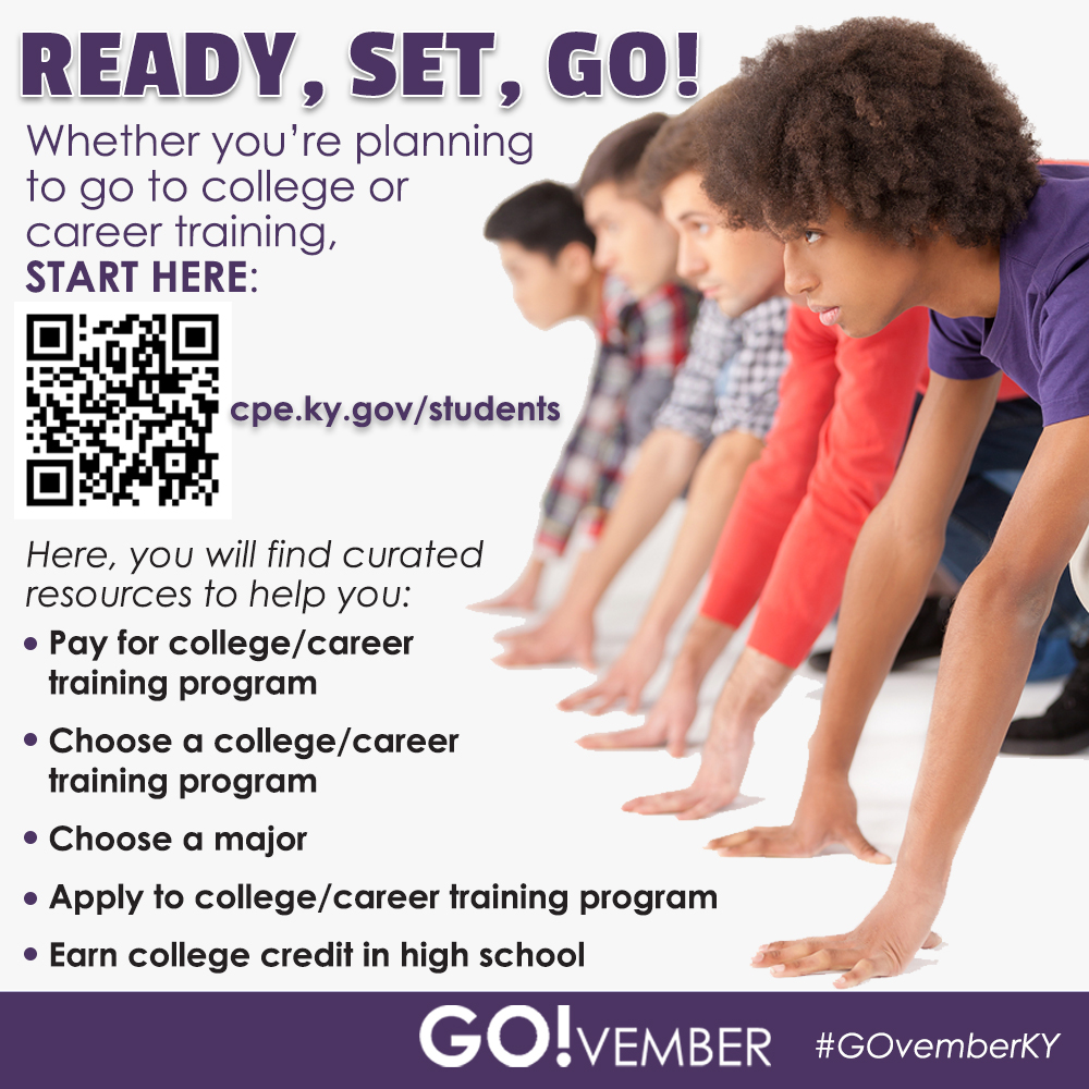 PLEASE SHARE! Today, GEAR UP Kentucky - in partnership with <a href="/CPENews/">Kentucky Council on Postsecondary Education</a>, <a href="/advisingky/">Kentucky Advising Academy</a>, <a href="/KHEAA/">KHEAA</a> &amp; <a href="/PrichardCom/">Prichard Committee</a> - is kicking off GO!vember! Check out the GO!vember curated resource page: cpe.ky.gov/students/ #GOvemberKY <a href="/cpepres/">Dr. Aaron Thompson</a>