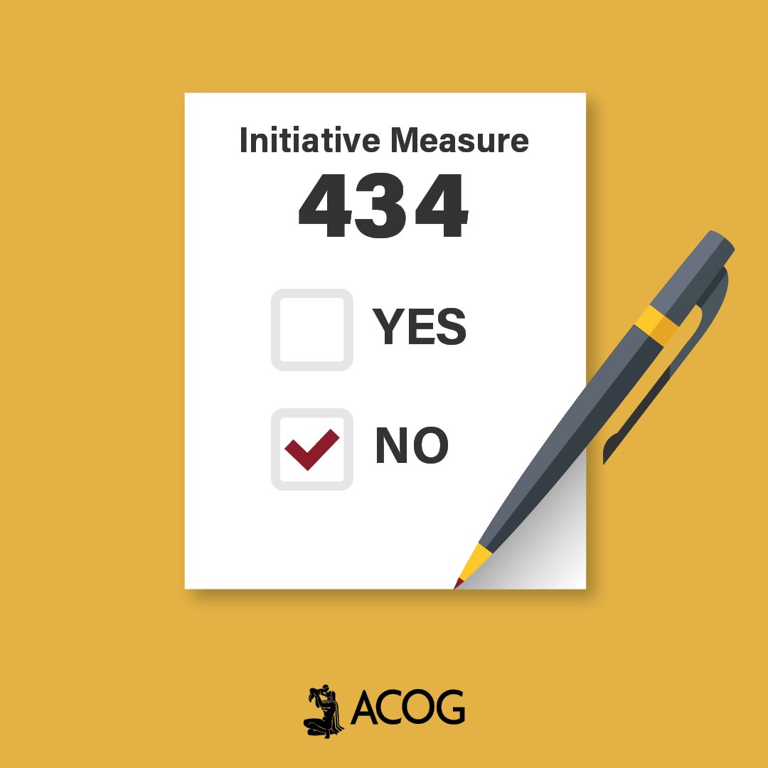 Friendly Friday reminder:
ACOG does NOT support 434 and anyone trying to use ACOG statements to mislead the public is intentionally misrepresenting their position on abortion care. 

Vote Against ❌ 434
Vote FOR ✅ 439