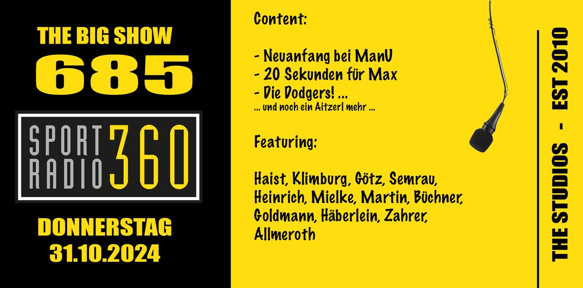 Sportradio360 (@sportradio360) on Twitter photo Die BIG SHOW 685 wollen wir natürlich nicht vergessen ... mit Dank an Sven Haist, Jannis Klimburg, Uwe Semrau @GoetzM73 The Voice, Eddie Mielke <a href="/lostinnippes/">lostinnippes</a> <a href="/TomHaeberlein/">Tom Häberlein (SID)</a> <a href="/ZahrerLukas/">Lukas Zahrer</a> <a href="/Fighti/">Nicolas Martin</a> <a href="/FranzBuechner/">Franz Büchner</a> <a href="/Almighurt/">Jörg Allmeroth</a> ... sportradio360.de/the-big-show-d… Die BIG SHOW 685 wollen wir natürlich nicht vergessen ... mit Dank an Sven Haist, Jannis Klimburg, Uwe Semrau @GoetzM73 The Voice, Eddie Mielke <a href="/lostinnippes/">lostinnippes</a> <a href="/TomHaeberlein/">Tom Häberlein (SID)</a> <a href="/ZahrerLukas/">Lukas Zahrer</a> <a href="/Fighti/">Nicolas Martin</a> <a href="/FranzBuechner/">Franz Büchner</a> <a href="/Almighurt/">Jörg Allmeroth</a> ... sportradio360.de/the-big-show-d…