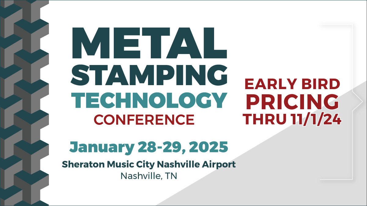 PMATalk's tweet photo. 🚨 Today is the last day to save $200 off the standard conference registration rate for the Metal Stamping Technology Conference! Register ➡️ https://t.co/IqV7A4CEzz

#Stamping2025 #PMACommunity #conference #networking https://t.co/ToLmyBoJjU
