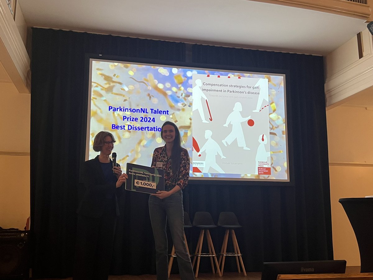 DPSConference24's tweet image. Of course @ParkinsonNL_ also hand out their annual best thesis and best article awards 🎉🎉, well done to both winners! #Parkinsonsdisease #greatjob