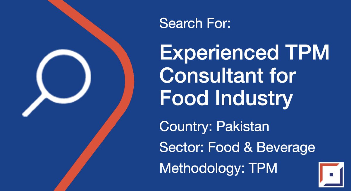 Kaizen_Coach_EN's tweet photo. Join our global team of lean consultants! 🌎

Now Seeking TPM  Consultants in PAKISTAN !

Apply now: https://t.co/9ihEWDws0x https://t.co/SeBgtO5QXm