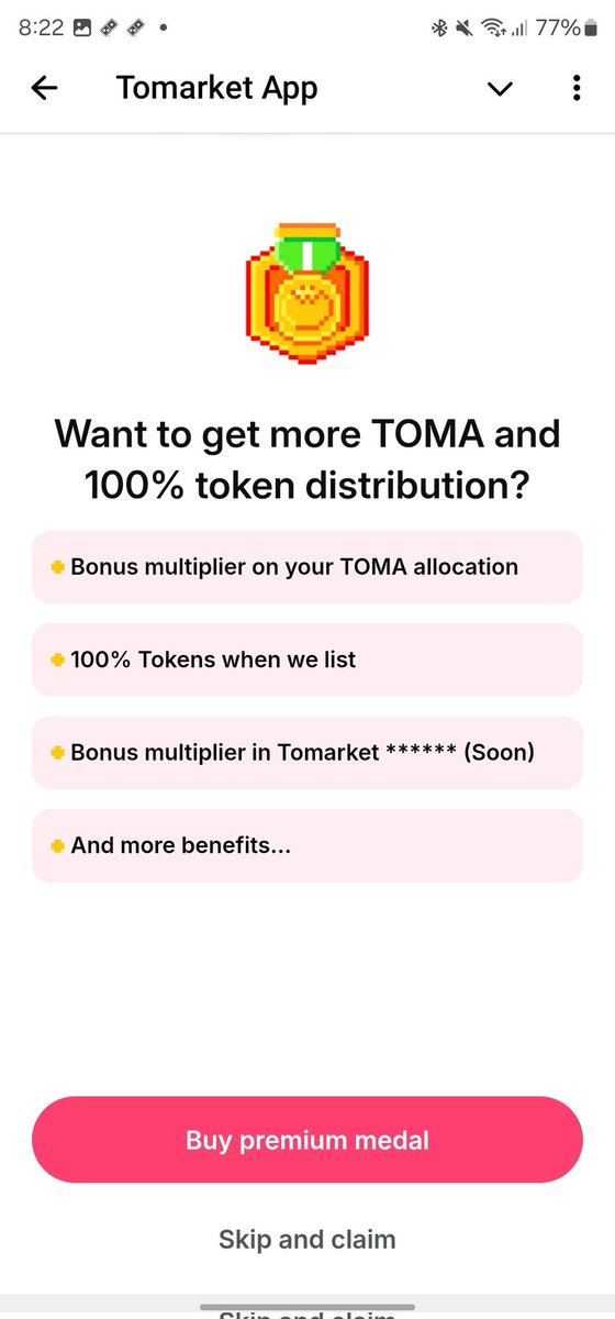 AzhanurRahman's tweet photo. @Cryptowithkhan @Oliver_Tomarket Bhai please look, they're still offering to buy the premium for those who missed it to double the allocation, while it was supposed to be limited to 2,00,000 users as FCFS basis,

Maine 1 ID se hi buy Kiya thaa, remaining mein krloon kya? 

Need your suggestion on this brother... https://t.co/PVPIrhqaSI