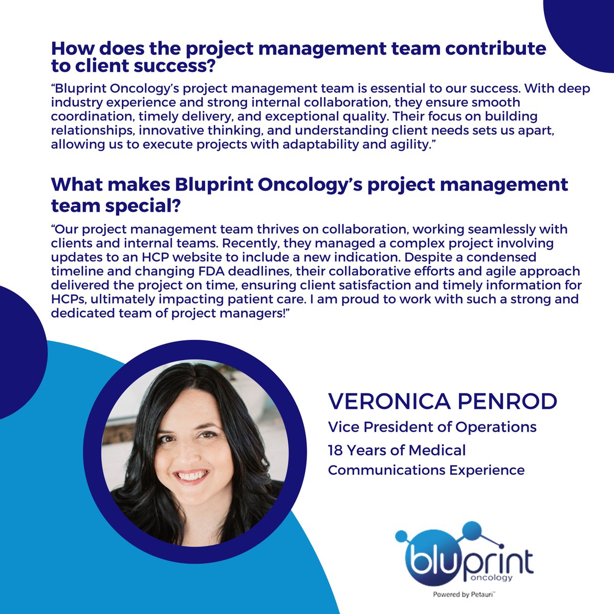 BluPrintOnc's tweet photo. Agility, adaptability, and excellence—  Some of the many words that describe our #ProjectManagement team.
 
Our innovative approaches ensure we consistently exceed clients’ expectations. DM us to discover how we can help accelerate your scientific efforts!

#oncology #medcomms https://t.co/CKGtiyRZGL