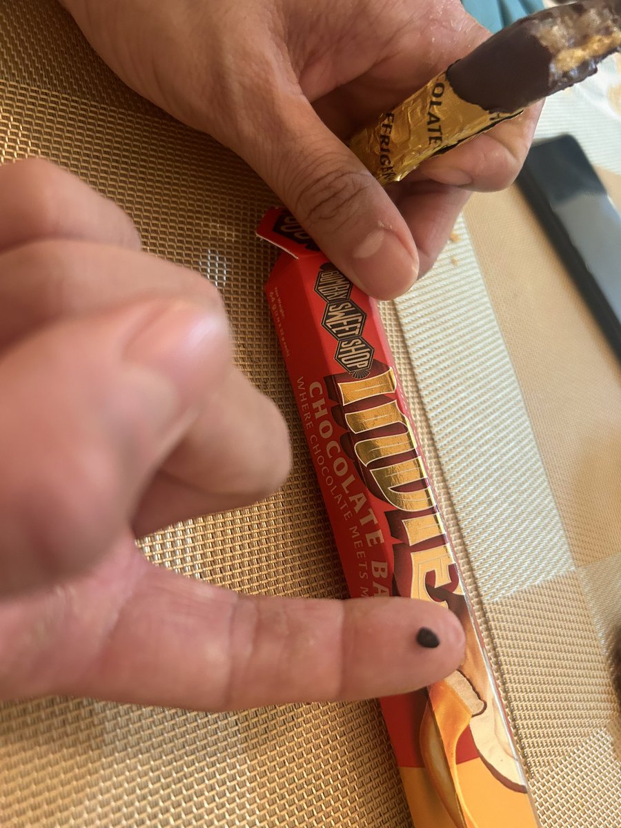 RajGangeria's tweet photo. @BombaySweetShop look I found a stone in the chocolate bar. 
Very disappointed. 
Did not expect from you guys
#badquality
#disappointed 
#notexpected https://t.co/PdKY4ScIgi