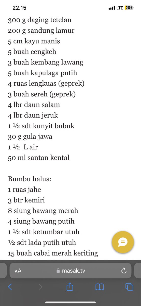 Unpopular opinion:

Rawon ala Warung Tegal tuh lebih mendekati resep rawon paling tua yang terdokumentasi. (Ini dari Kokki Bitja tahun 1864.)

Yang bikin beda di resep rawon warteg hari ini rempah cengkeh dkk.

“Kalau resep kuno rawon dengan keluwak masa gak ada?” Belum nemu 🥲