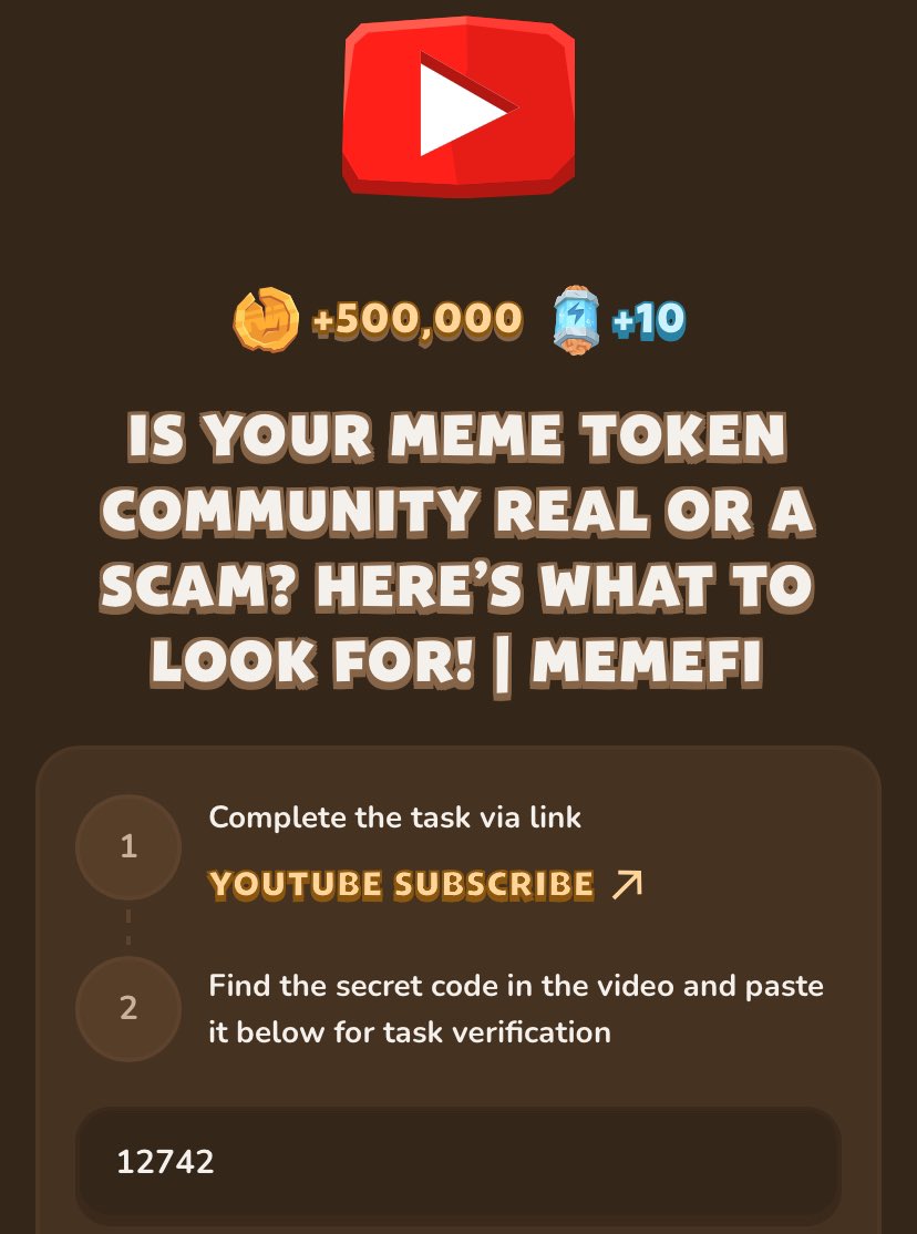 FarjadSahir's tweet photo. #Memefi Video Code
01 November 2024

VIDEO ➡️  IS YOUR MEME TOKEN COMMUNITY REAL OR A SCAM? HERE'S WHAT TO LOOK FOR! | MEMEFI

CODE  ➡️ 12742

👥️ • Follow
❤️ • Like
♻️ • Retweet

#memefi #memeficombo #memefiupdate #Dailycode #videocode #MemefiCode https://t.co/VgwDHOxQN4