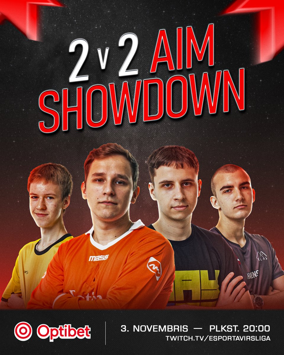 Šo svētdien noskaidrosim, kuram E-sporta Virslīgas pārim izdosies uzvarēt pirmo 𝟮𝘃𝟮 𝗔𝗶𝗺 𝗦𝗵𝗼𝘄𝗱𝗼𝘄𝗻! 🎯

🇱🇻 way2go
🇱🇻 EC BANGA
🇱🇻 hypewrld
🇱🇻 MightyWolves
🇱🇻 INWESKO
🇱🇻 HAVENs
🇱🇻 CyberMAN
🇱🇻 sunshine!

P.S. Rifle, Deagle un AWP!🌟