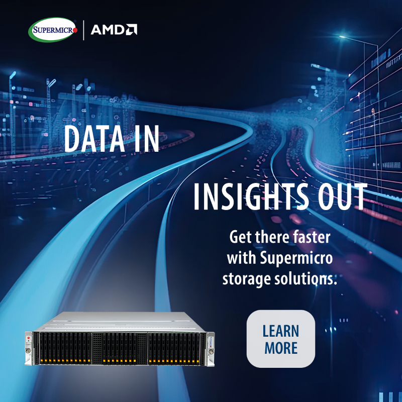Supermicro's tweet photo. Is your infrastructure struggling to keep up with the I/O demands for AI and ML? Supermicro offers complete, proven reference storage architectures built for the performance and capacity of today's and tomorrow’s workloads. Click to download the paper.