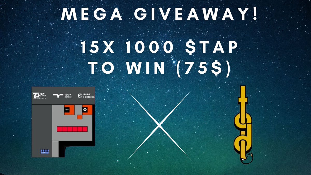This is the biggest giveaway I ever made.

15k $tap on Doge to WIN 🔥

1k to 15 Winners (50-100$ at OTC actual price)

Only 2 rules:

🔶 Follow <a href="/NoJoSnr/">NoJoSnr</a>  (Tap COO)
🔶 Retweet

$Tap on Doge is the first <a href="/tap_protocol/">Tap Protocol</a>  token deployed on Doge.

That protocole allows Swaps and DeFi