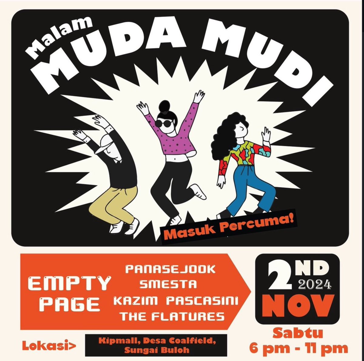GENG PALAT‼️‼️‼️

We got a show tomorrow at Kipmall, Desa Coalfield, Sungai Buloh 🔥🔥

SEE YALL THERE