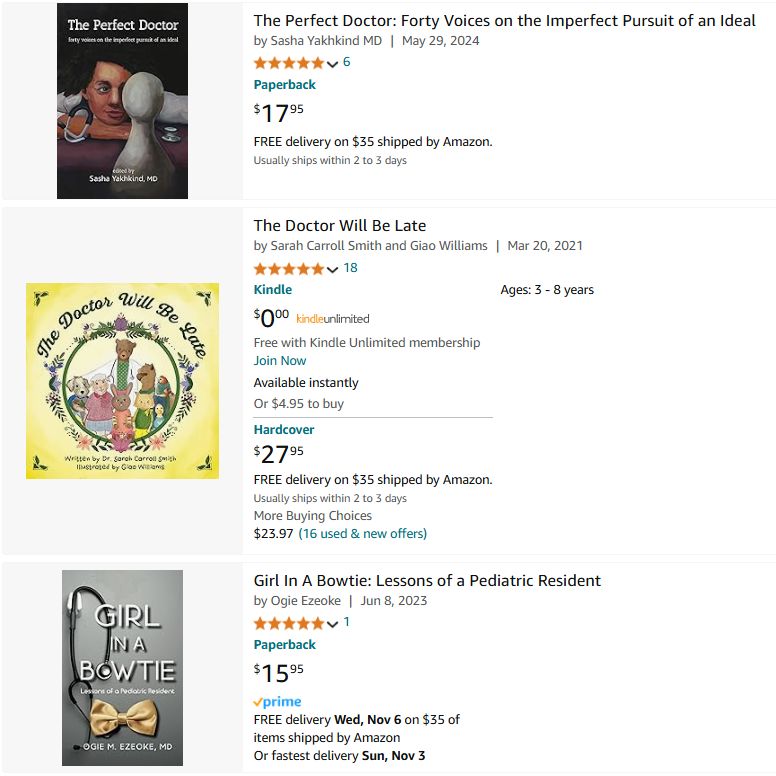 <a href="/Aleena_Paul/">Aleena Paul, MD, MBA, MSEd</a> <a href="/InTrainingDoc/">in-Training</a> <a href="/inHouseMag/">in-House</a> <a href="/MosaicinMed/">Mosaic in Medicine</a> <a href="/InterveneStream/">Intervene Upstream</a> <a href="/GoldFdtn/">Gold Foundation</a> @riagpal <a href="/MonishaVasa/">Monisha Vasa</a> <a href="/OMETinyHeartsMD/">OM Cox (Ezeoke), MD</a> <a href="/sashkind/">Sasha Yakhkind</a> All of our books are also available for purchase on Amazon: buff.ly/40uE1qO
Thank you to all of our authors, editors, and my business partner <a href="/Aleena_Paul/">Aleena Paul, MD, MBA, MSEd</a> who have made this last decade of publishing possible. Looking forward to having our next book published in 2025!