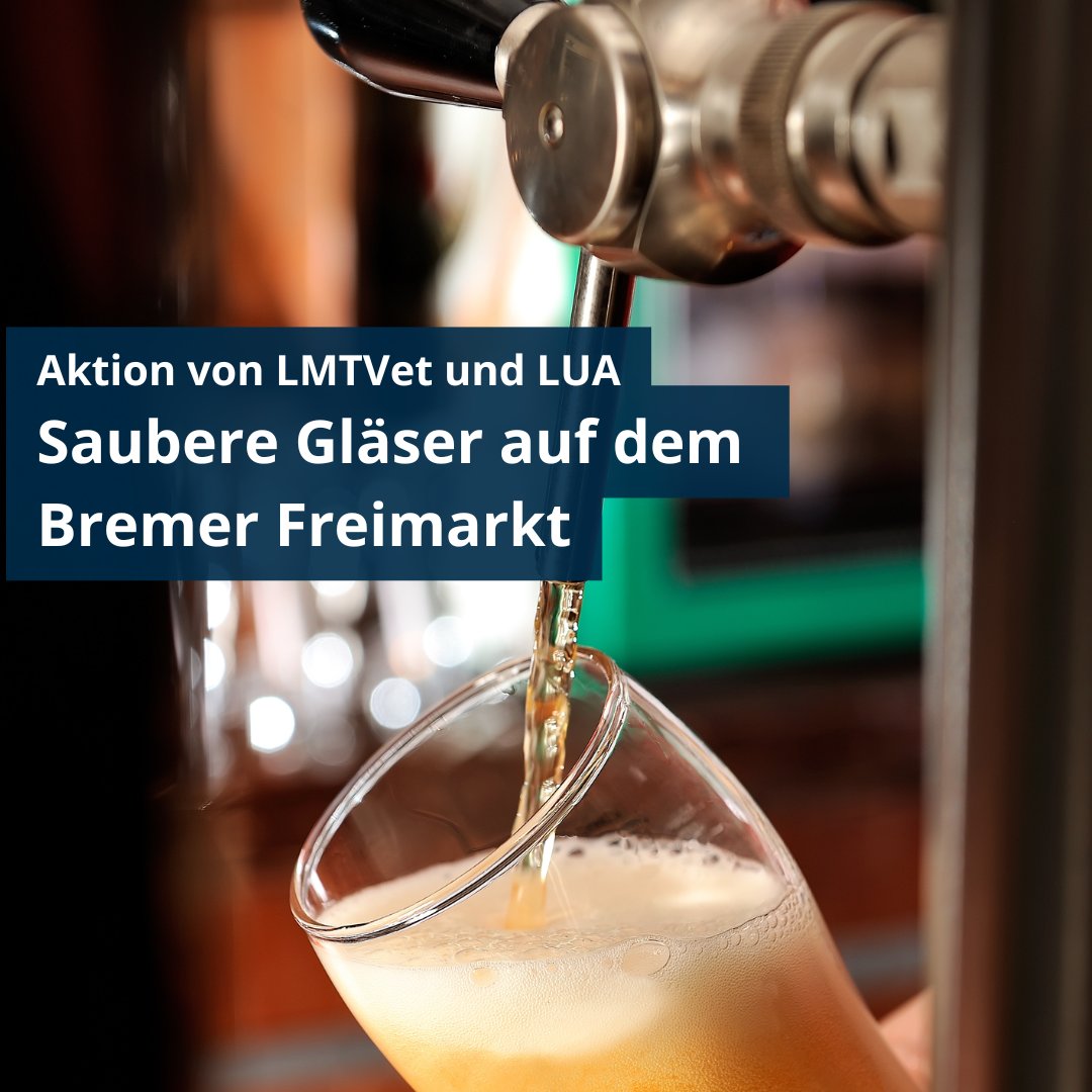 Für viele Besucher:innen des Bremer Freimarkts gehört der Besuch eines der Festzelte dazu. Wie sauber die Gläser sind, hat der LMTVet gemeinsam mit dem LUA überprüft. Das gute Ergebnis: Nur 3 von 50 Gläsern wiesen Reinigungsmängel auf. Mehr Infos hier: senatspressestelle.bremen.de/pressemitteilu…