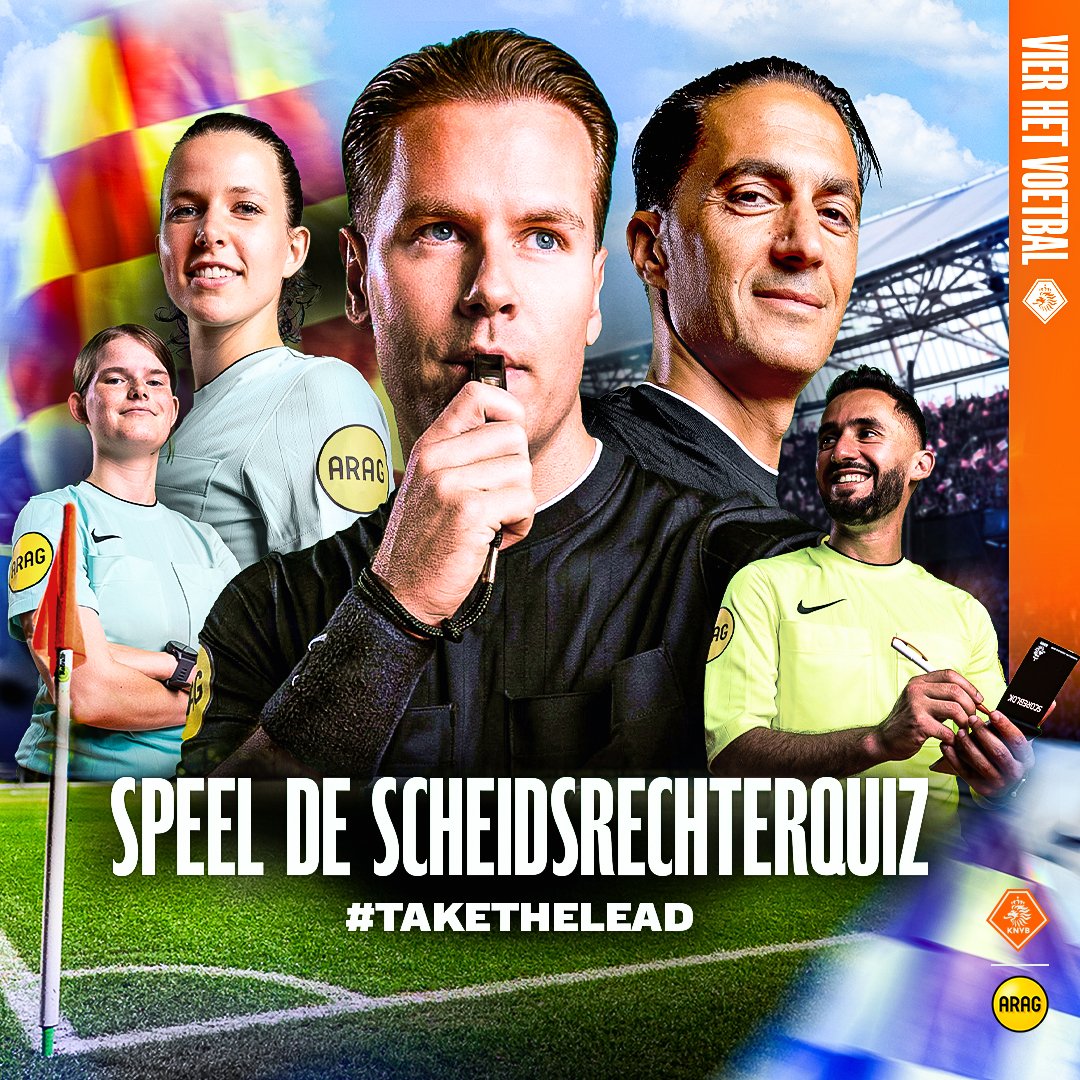 Speel de scheidsrechtersquiz en maak nu nog kans op een VAR experience voor twee personen! 👀

👉 knvb.ly/Quiz-X

#VierHetVoetbal #TakeTheLead