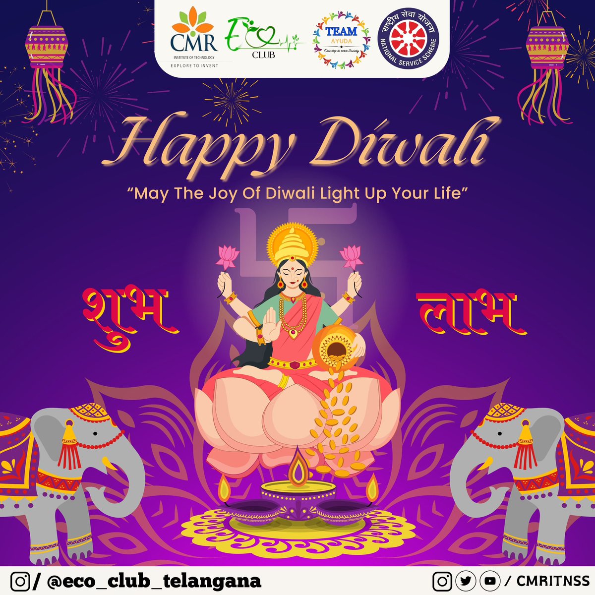 CMRIT_NSS's tweet photo. Wishing you all a 𝐇𝐚𝐩𝐩𝐲 𝐃𝐢𝐰𝐚𝐥𝐢🪔…!!

May this festival of lights bring us joy, happiness , peace and prosperity in our life. 
May this Diwali 🪔🏮 filled with love,and laughter. ...
May the festival of lights brighten up your life. #HappyDiwali 🪔🏮 https://t.co/u0AdcIqFUM