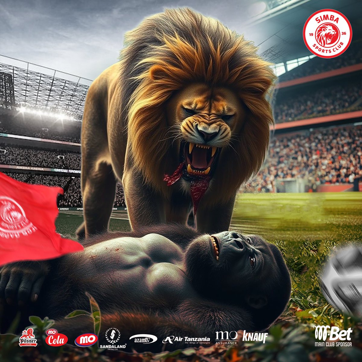 SimbaSCTanzania's tweet photo. Muwe na heshima watoto wadogo.

Sokwe na wengine wakiwepo vyura kimyaaaaa. #NBCPremierLeague #WenyeNchi #NguvuMoja https://t.co/wUXFEBen8r