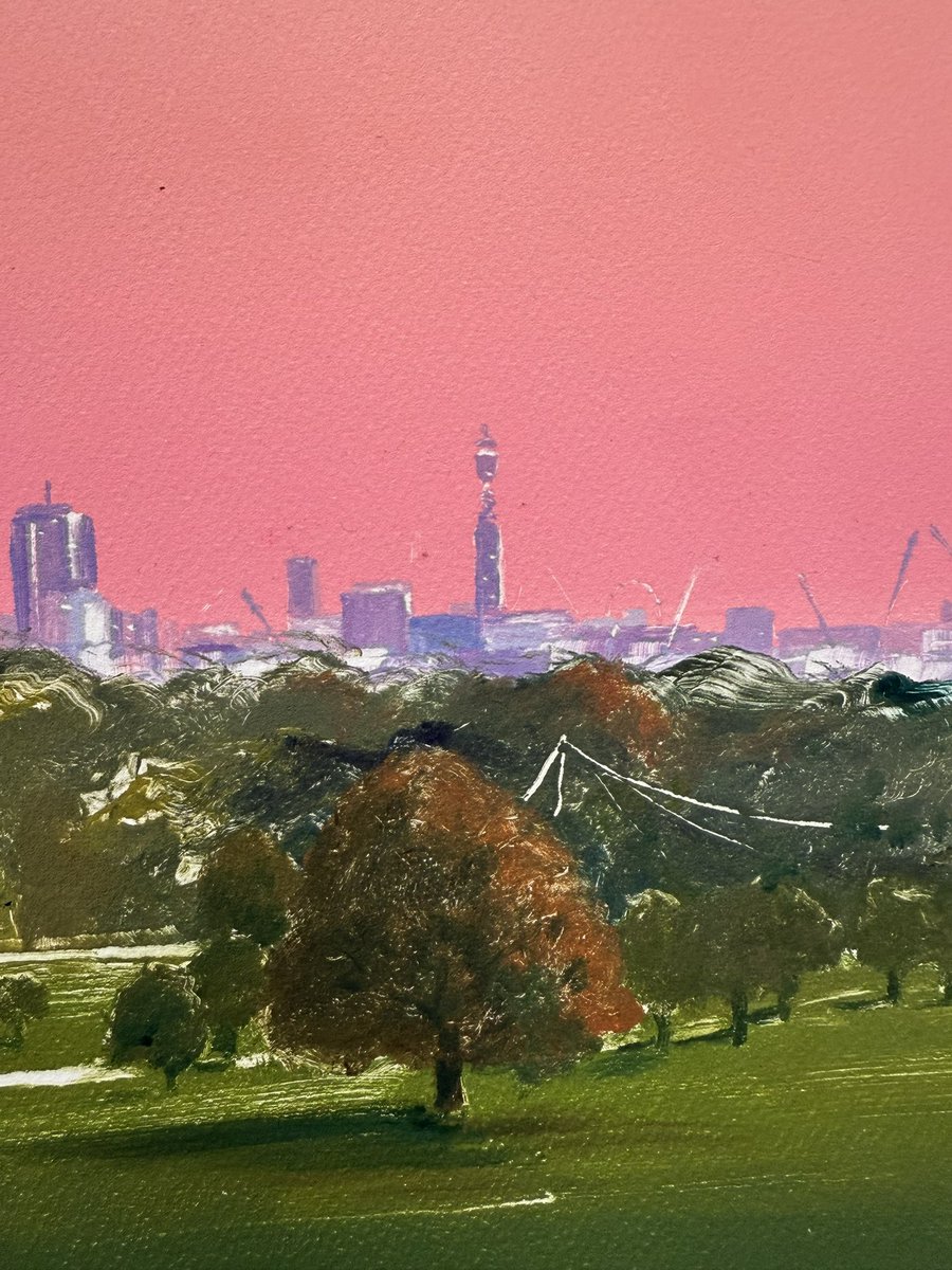 Warm skies over Primrose Hill, one-off handmade print or ‘printed painting’ 
Getting work ready for the PH festival on 1 Dec <a href="/PRIMROSEHILLFES/">PRIMROSEHILLFESTIVAL</a> <a href="/InPrimroseHill/">Primrose Hill</a> <a href="/PrimroseHillHub/">iLovePrimroseHill</a> #art #primrosehill #londonpainting #pinkinterior