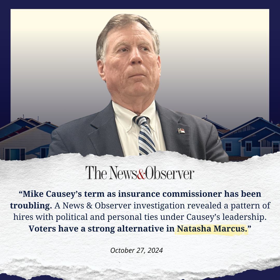 Mike Causey’s leadership is failing North Carolinians —  it’s time for a change. I’m proud to have earned the endorsement of @NewsObserver, @TheObserver, and <a href="/TheHerald_Sun/">Durham Herald-Sun</a>, who trust me to restore the transparency and accountability we deserve. #ncpol