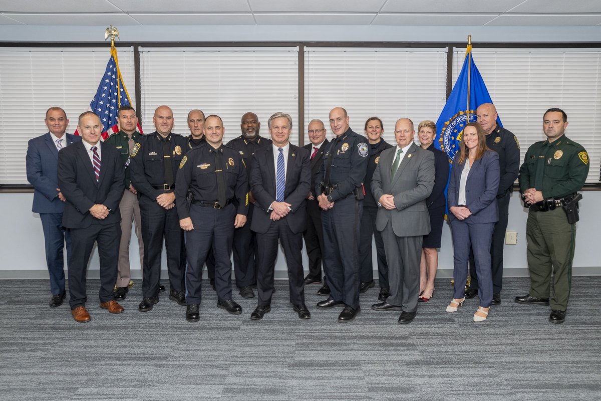 FBI's tweet image. #FBI Director Wray recently visited Resident Agencies in Vermont, New Hampshire, and Rhode Island, meeting with employees and key partners to discuss the Bureau’s initiatives and reaffirm our commitment to collaboration in the region. Learn more: fbi.gov/news/press-rel…