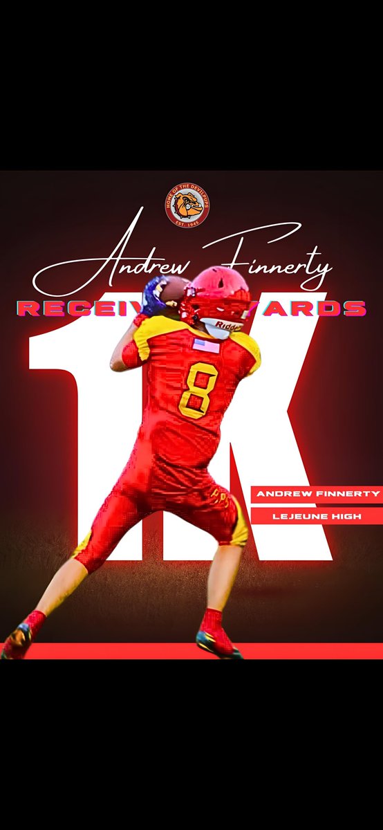 1088 Rec yards, 10 rec tds, 55 receptions in 9 games. 
School records : ⛓️‍💥. #AGTG #Trending 
#56 in the nation
#2 in state 
#2 in division 
#1 in conference
#1 in county