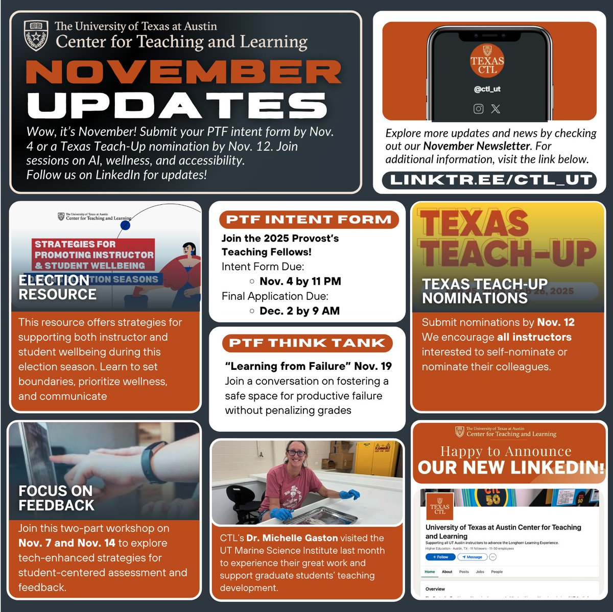 🍂Fall into our November Newsletter and catch up with the latest news!

From PTF nominations to workshops on feedback and wellness, see what’s coming up this month.

Check it out!  👉 tr.ee/-avqGWDzR-