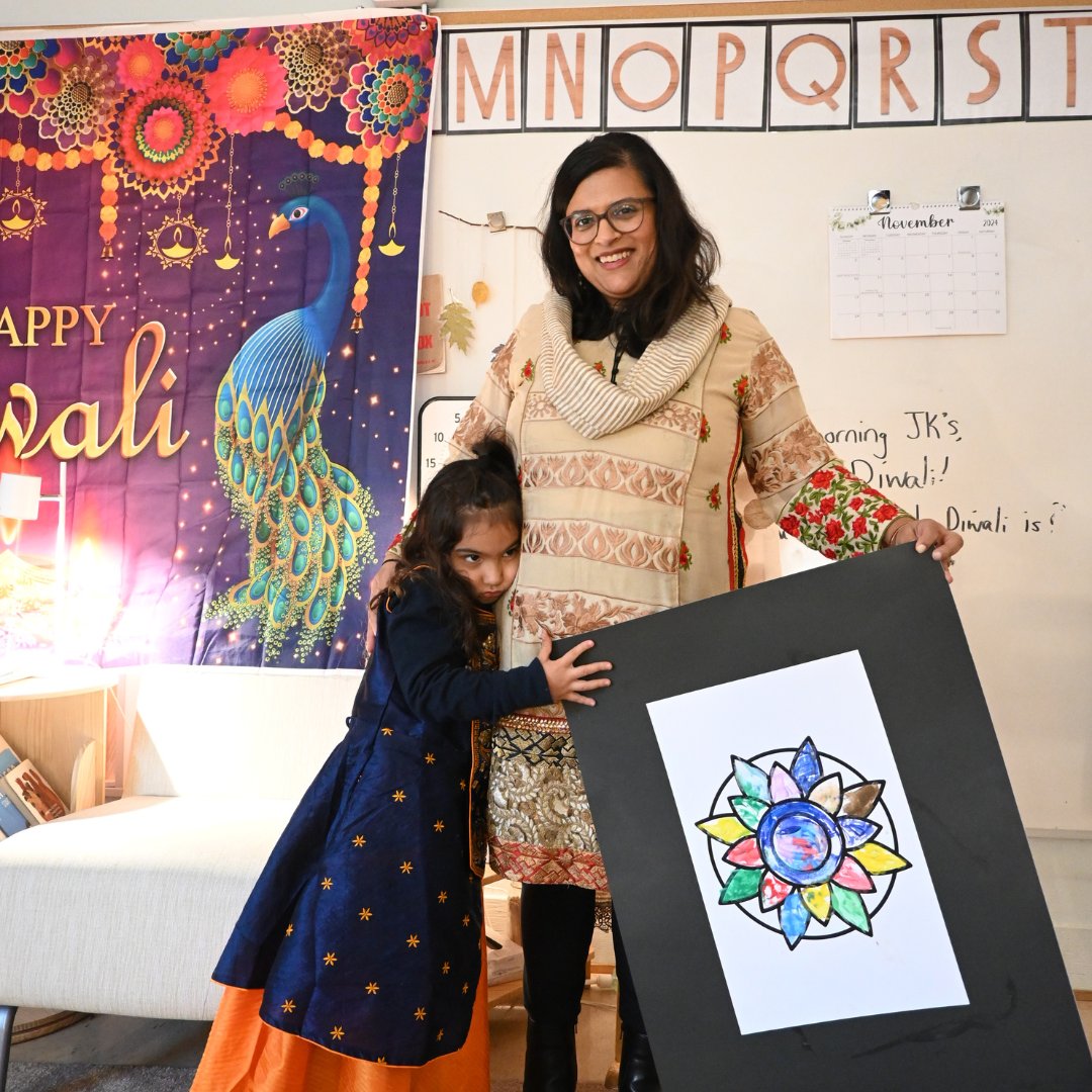 KCSMatters's tweet photo. KCS was lit up with Diwali spirit this week!  Beautiful decorations filled our school. A special thank you to some of our parents for coming in to teach our students about Diwali and the rich culture surrounding it. https://t.co/KDo62ltFQL