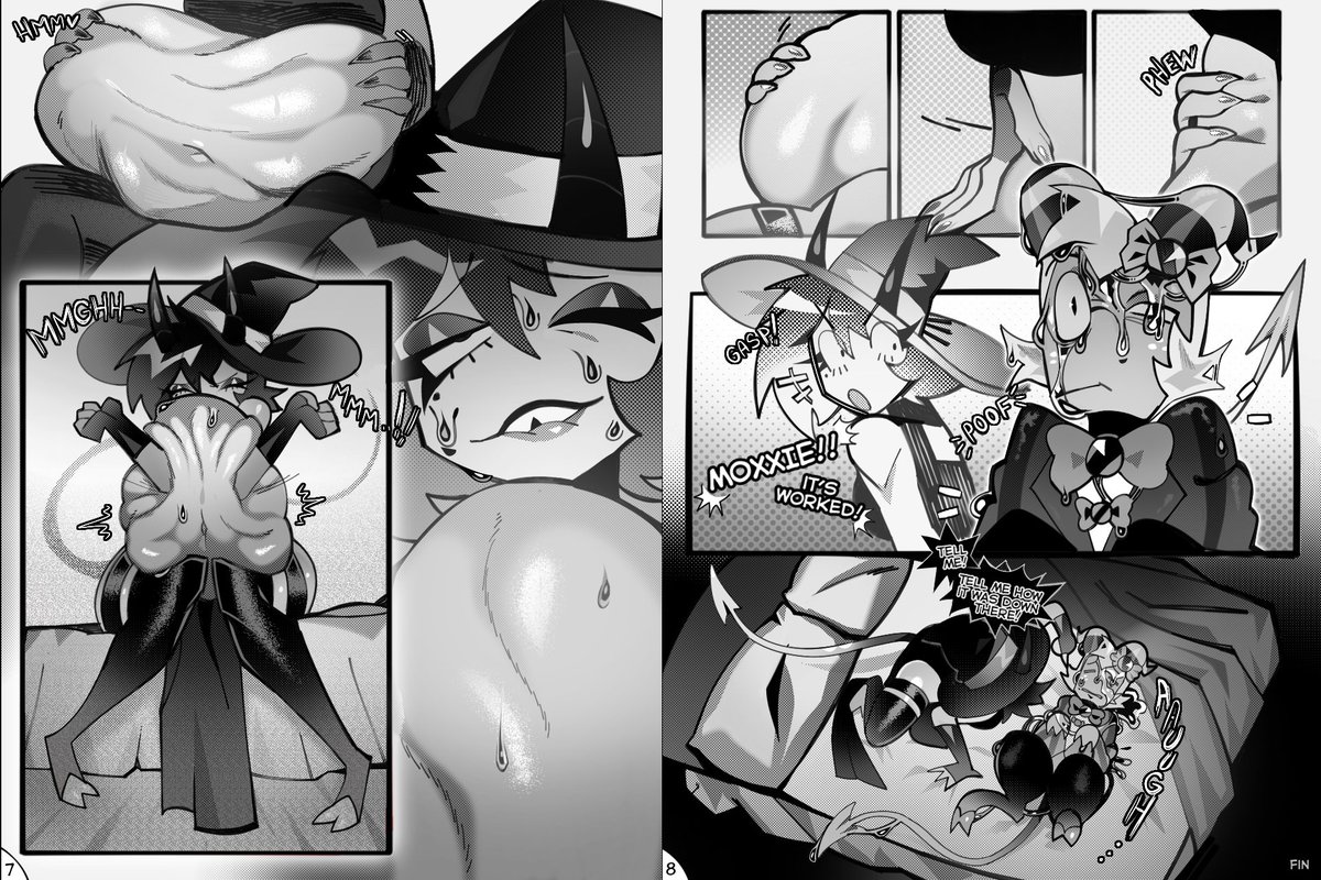 "Sweet Predation" 
Full comic in one post

#moxxie #millie #helluvaboss #vore #comic