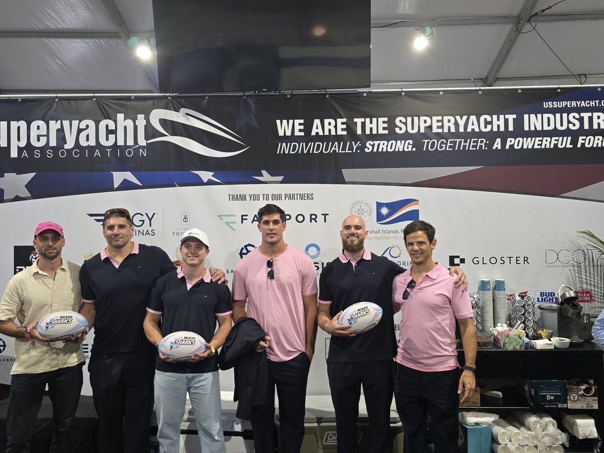 Thanks to <a href="/miasharksrugby/">Miami Sharks Rugby Club</a> for visiting the #USSA Pavilion at #FLIBS! They were incredibly friendly, meeting with our exhibitors and enjoying a performance by the Tahitian dancers. Be sure to check out the Miami Sharks and catch their next game!