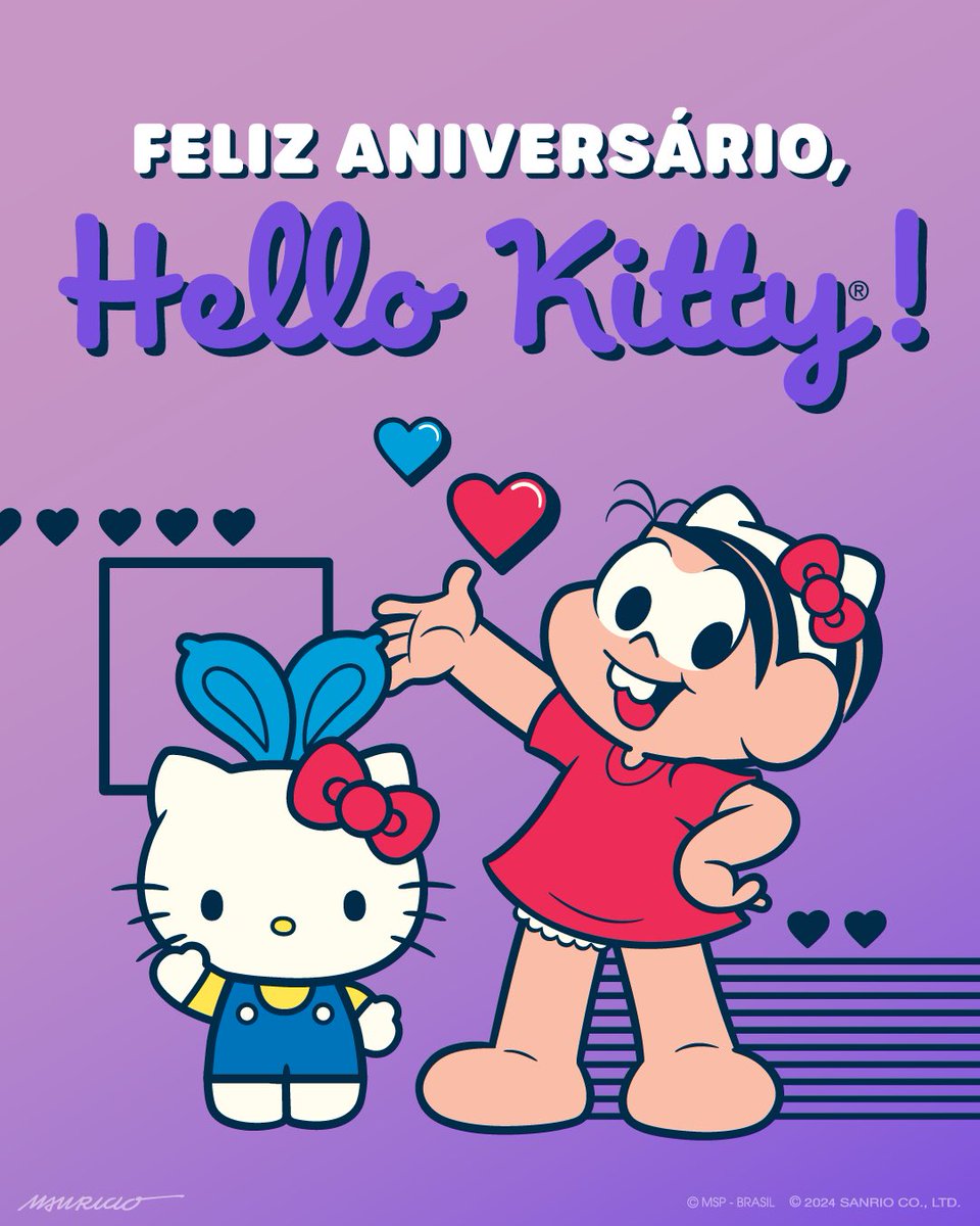 Uma amizade como essa é, sem dúvida, para sempre! Mônica se une à Hello Kitty para celebrar os seus 50 anos. As duas ícones mostram que a amizade transcende fronteiras e gerações. Viva, Hello Kitty! 🎉💖