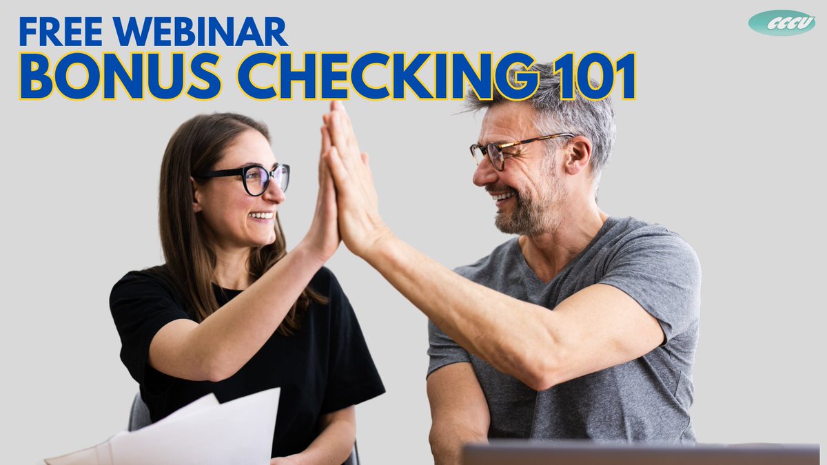 CreateCreditU's tweet image. FREE WEBINAR: Don’t forget to register for next week’s (11/7) webinar – Bonus Checking 101. We’ll teach you how to use the security, protection and savings tools provided with your checking account. Save your spot here: bit.ly/4hqySWX. 

#BonusChecking #CheckingAccount