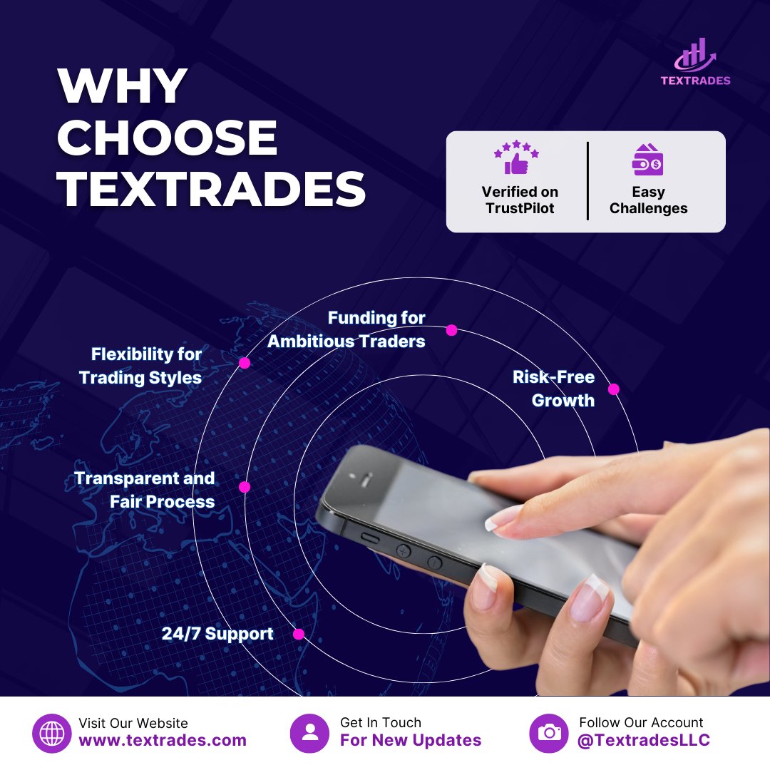 Whether you’re looking for flexibility, growth without risks, or round-the-clock support, we’ve got you covered.

✨ Ready to take your next bold step in trading? Let’s make it happen together. 💼💜

#Textrades
