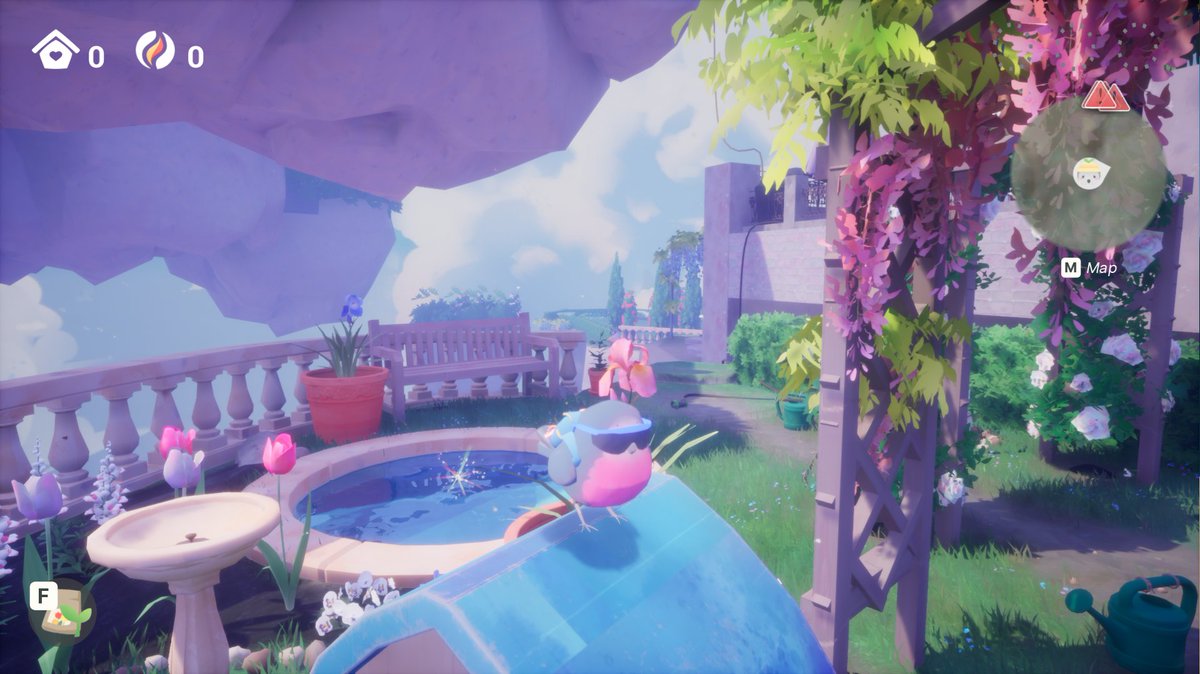 gardentrills's tweet photo. Hi #PitchYaGame!

I'm making a cozy birb adventure game about gardening✨🐣

🏡Explore whimsical gardens
🌷Solve platforming puzzles through gardening
🐦Meet and collaborate with your new neighbors
👒Pick up adorable bird outfits https://t.co/xuQVQlDMNR