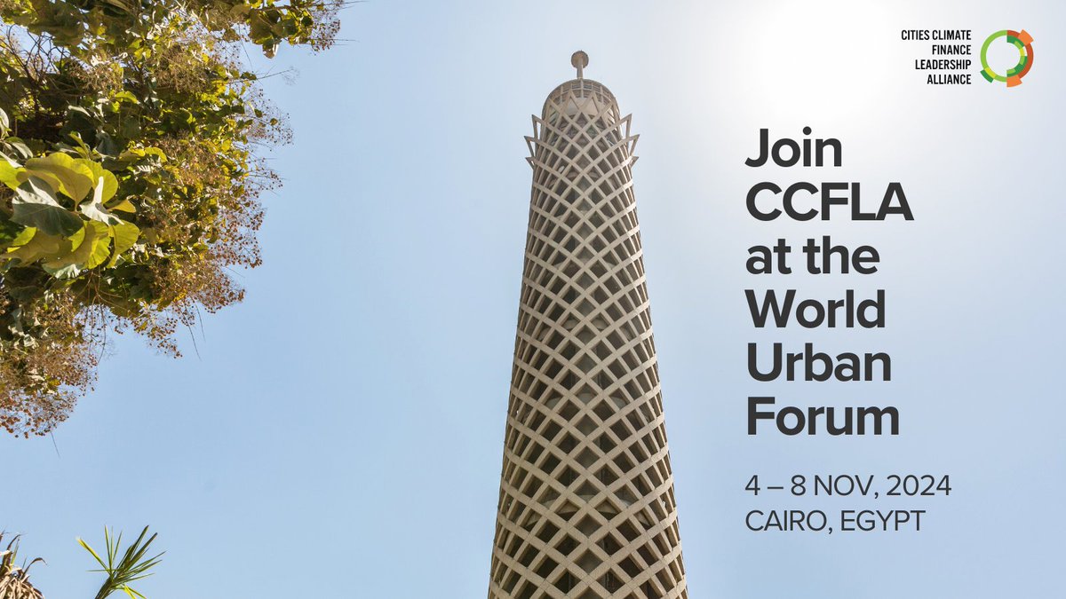 Cities Climate Finance Leadership Alliance (CCFLA) (@cityclimfin) on Twitter photo 🌍 Exciting news! CCFLA experts are taking the stage at <a href="/WUF_UNHabitat/">World Urban Forum</a> in Cairo! Join us as we discuss the challenges of rapid urbanization and its impact on communities and climate. Explore the full agenda: ow.ly/yXUz50TYqCN #WUF12 #urbanclimatefinance 🌍 Exciting news! CCFLA experts are taking the stage at <a href="/WUF_UNHabitat/">World Urban Forum</a> in Cairo! Join us as we discuss the challenges of rapid urbanization and its impact on communities and climate. Explore the full agenda: ow.ly/yXUz50TYqCN #WUF12 #urbanclimatefinance