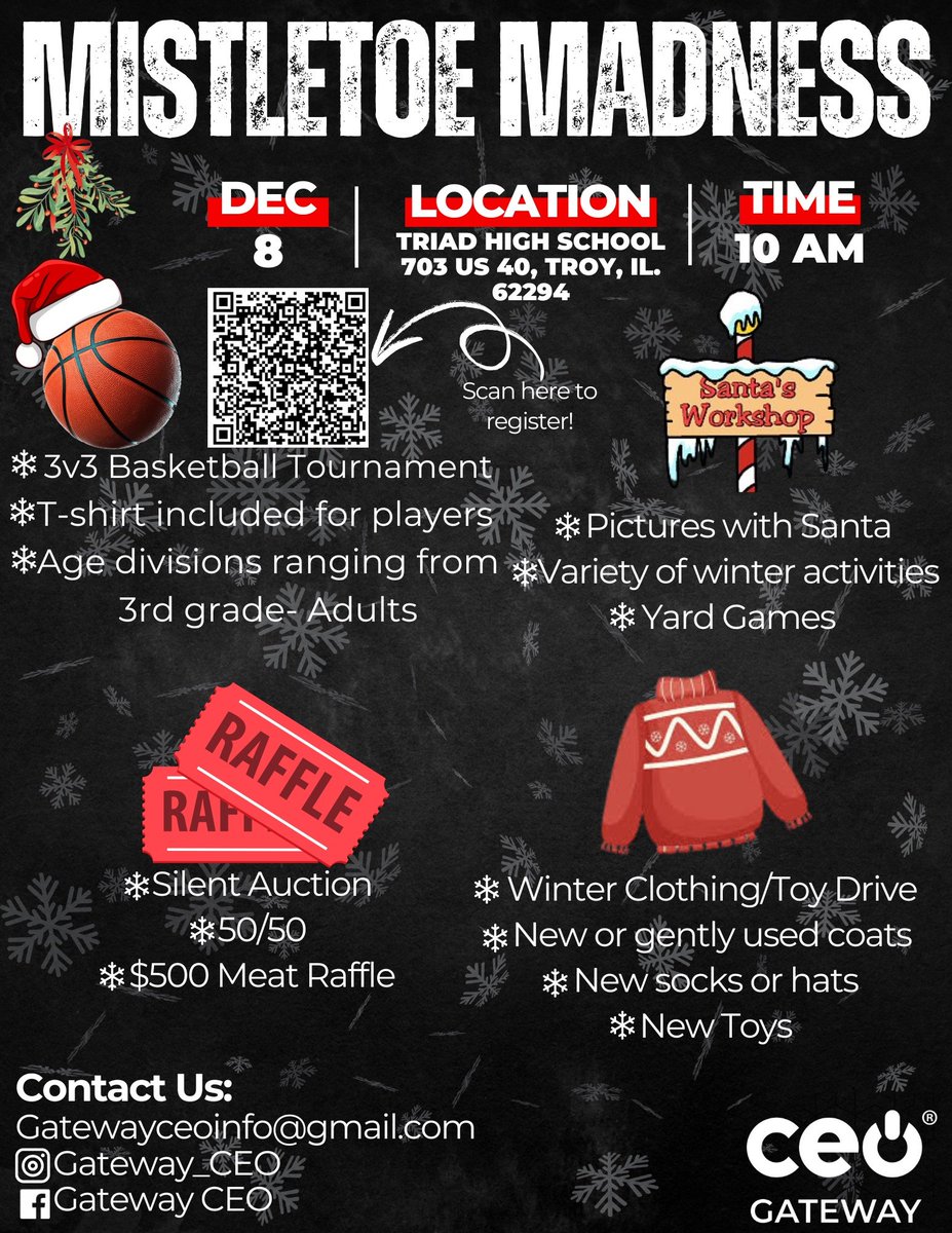 If you're an STL area basketball type, please retweet!  

The Gateway CEO program - which teaches high school kids how to be entrepreneurs - is hosting a 3-on-3  basketball event alongside a "Santa's Workshop" for the family.  These boys stopped by the office to introduce