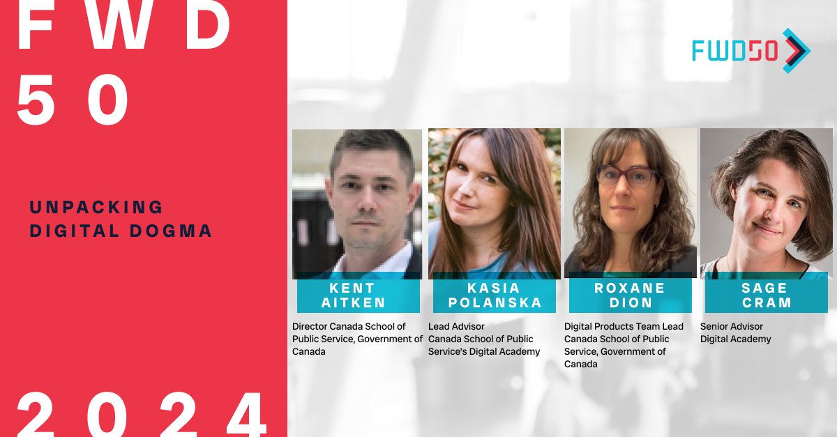 FWD50 (@fwd50conf) on Twitter photo ๐กFor those of you looking to cultivate a more digital-era public sector, seek out <a href="/kentdaitken/">Kent Aitken</a>, @sagecram, <a href="/KasiaPolanska/">Kasia Polanska</a> and Roxane Dion at this years #FWD50!
๐On the Workshop stage
๐November 5th, 3:00 PM EST
More details here: fwd50.com/session/1523/uโฆ ๐กFor those of you looking to cultivate a more digital-era public sector, seek out <a href="/kentdaitken/">Kent Aitken</a>, @sagecram, <a href="/KasiaPolanska/">Kasia Polanska</a> and Roxane Dion at this years #FWD50!
๐On the Workshop stage
๐November 5th, 3:00 PM EST
More details here: fwd50.com/session/1523/uโฆ