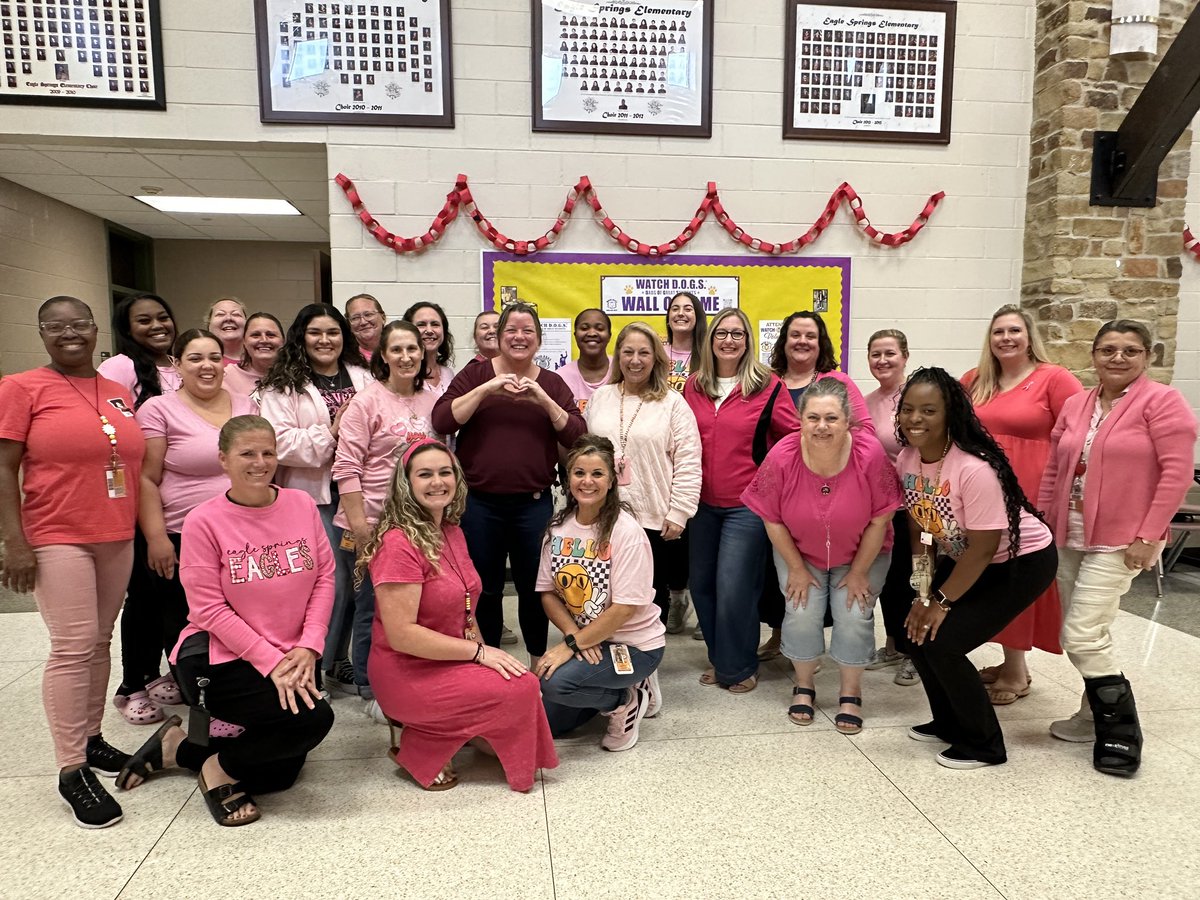 Becky Norris (@blnorris05) on Twitter photo We wore pink to honor those we know and love who have faced breast cancer, and recognized our very own principal who has courageously kicked this cancer to the corner!! <a href="/edleaderHall/">Gayle Hall</a> <a href="/HumbleISD_ESE/">Eagle Springs Elem</a> <a href="/Christy_Erb/">Christy Erb</a> <a href="/StephanieRDavi1/">Stephanie Davis</a> We wore pink to honor those we know and love who have faced breast cancer, and recognized our very own principal who has courageously kicked this cancer to the corner!! <a href="/edleaderHall/">Gayle Hall</a> <a href="/HumbleISD_ESE/">Eagle Springs Elem</a> <a href="/Christy_Erb/">Christy Erb</a> <a href="/StephanieRDavi1/">Stephanie Davis</a>