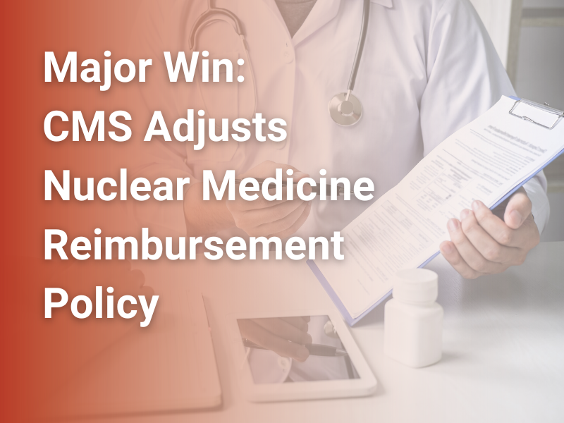 A big victory for patients and the nuclear medicine field! CMS announced the unbundling of diagnostic radiopharmaceuticals at the $630 level, opening access to nuclear medicine scans for patients who need it the most. More here: snmmi.org/Web/News/Artic…