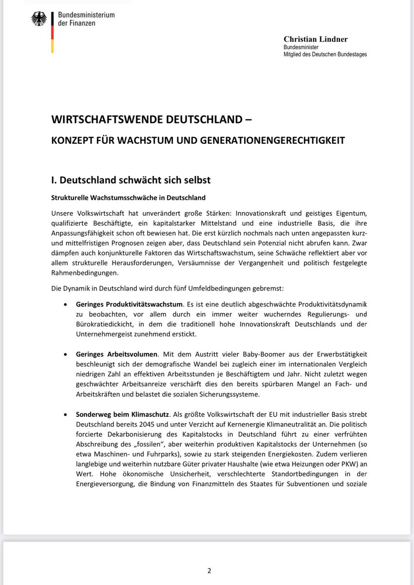 MichaelBroecker's tweet photo. Das Lambsdorff-  ääh - Lindner-Papier ist eine angedrohte Scheidungsurkunde für die 🚦
👉Regulierungsmoratorium
👉 Schuldenbremse!  
👉 Staatsausgaben reduzieren
👉 Firmensteuern < 25%
👉 Soli komplett abschaffen 
@c_lindner @Bundeskanzler #Habeck https://t.co/CNBMkZeiX2