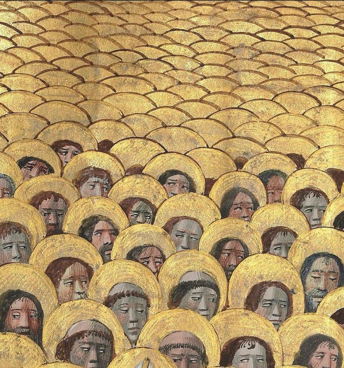 MoiraDonegan's tweet photo. Happy All Saints Day! They really do mean *all* saints. I like these somewhat crowded portraits, from 15th century France. https://t.co/eVu6Zifp96