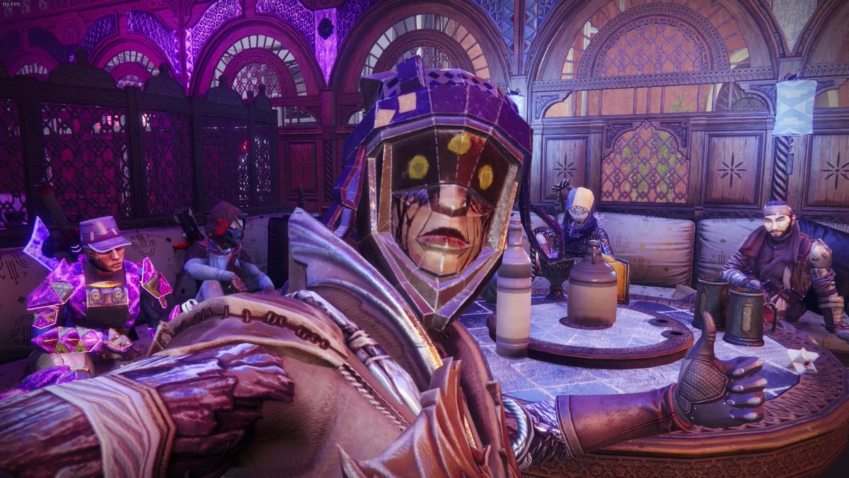 "Party @ the Drifter's Bar 🥂"
"Next drinks on the house" said the Warlock dressed as the Drifter 😆

<a href="/A_dmg04/">dmg04</a> <a href="/BrunoLouviers/">Br1</a> <a href="/Cozmo23/">Cozmo</a>
<a href="/MoltenSlowa/">Mitch Alpiner</a> <a href="/Destiny2Team/">Destiny 2 Team</a> 
<a href="/DestinyGameIT/">Destiny 2</a> 🇮🇹
 ❤️&amp; 🔁
#destiny2 #destiny2fashion #FOTLFashion2024 
bonus pictures on the comments below ⬇️