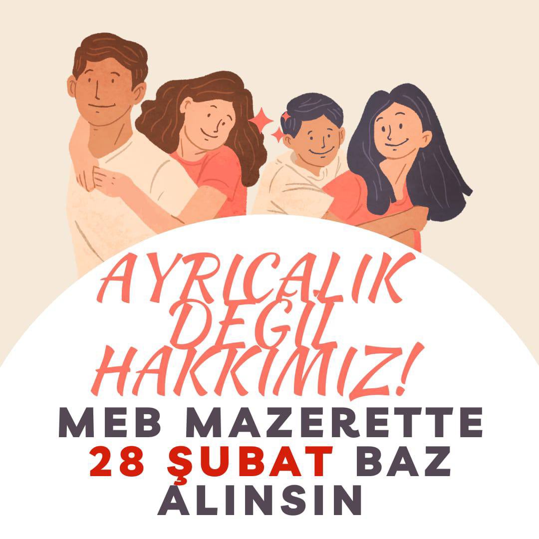 Lutfen aile birliği her şeyden önemlidir , eşimizden çocuklarımızdan ayrı 3 yıl geçirdik zaten bir 6 ay daha ayrı kalmak istemiyoruz. Yaz dönemine bırakılırsa 2022 ek ataması da eş durumuna dahil olur ve yığılma yaşanır.
<a href="/Yusuf__Tekin/">Yusuf Tekin</a> 
<a href="/talatyavuz29/">Talat YAVUZ</a> 
#MEBMazerette28Subat