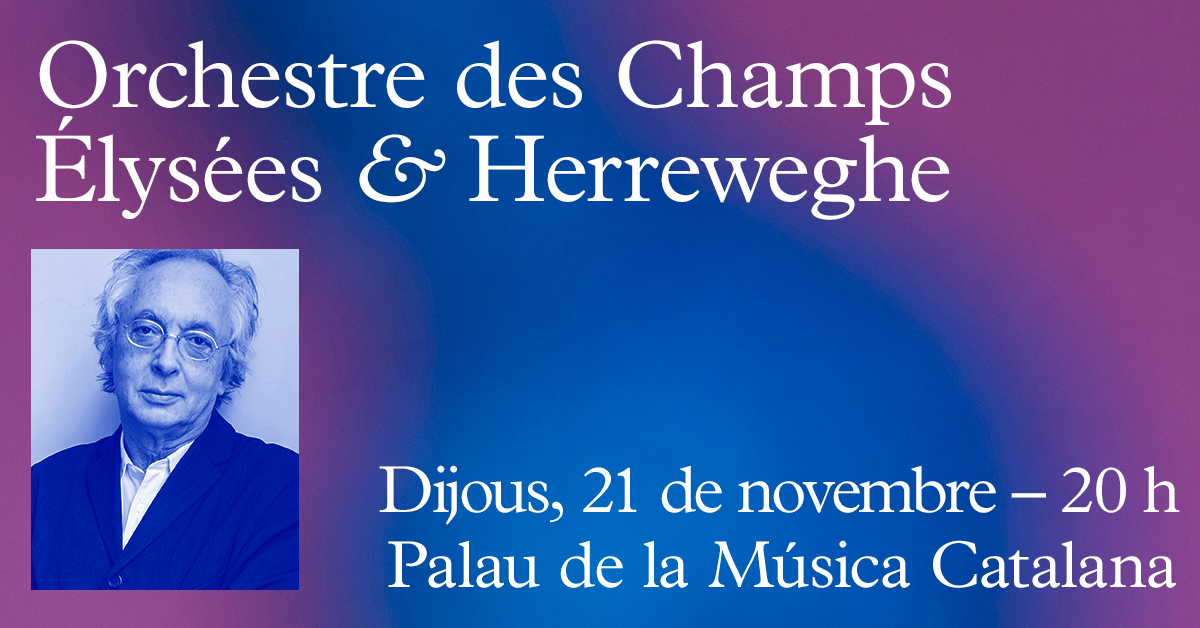 Palau de la Música Catalana (@palaumusicacat) on Twitter photo 🎶Philippe Herreweghe proposa un monogràfic de Beethoven al capdavant de les seves formacions Collegium Vocale Gent i l'<a href="/OrchestCElysees/">Orchestre des CE</a>: 'Concert per a piano núm. 4' amb <a href="/keyboardkris/">KristianBezuidenhout</a>, i 'Missa en Do major'
📅21/11 - 20 h
🎟️ocpmc.cat/herreweghe
👉🏼Suport de Fundación Dvesta 🎶Philippe Herreweghe proposa un monogràfic de Beethoven al capdavant de les seves formacions Collegium Vocale Gent i l'<a href="/OrchestCElysees/">Orchestre des CE</a>: 'Concert per a piano núm. 4' amb <a href="/keyboardkris/">KristianBezuidenhout</a>, i 'Missa en Do major'
📅21/11 - 20 h
🎟️ocpmc.cat/herreweghe
👉🏼Suport de Fundación Dvesta