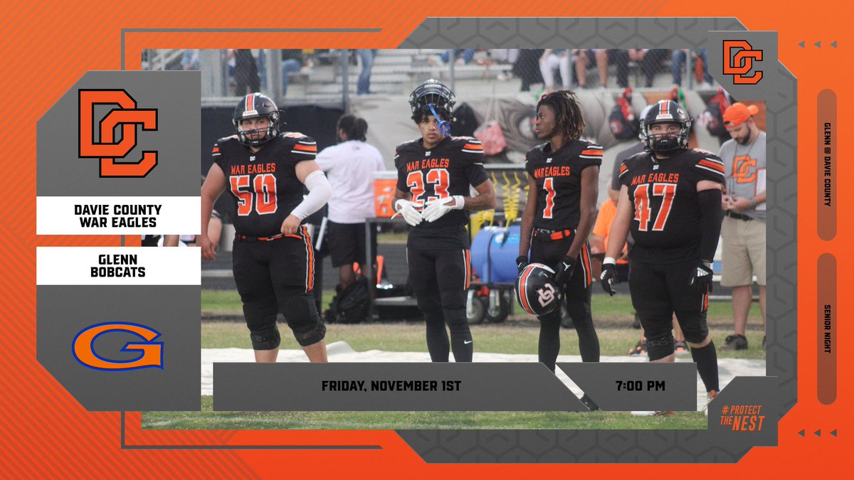 DavieHSFootball's tweet image. GAMEDAY! Senior Night at the Nest! Come out and support the guys! #DCFamily