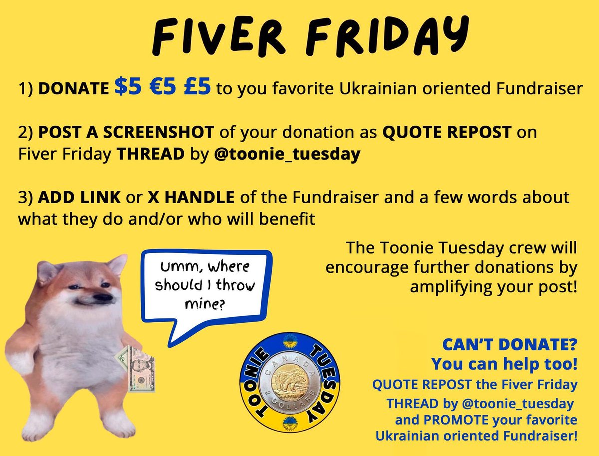 20 my followers with 5$ will reach 3000$ point 🙌🥰
it's #FiverFriday 🙌
We will manage it today 🙌🫂🙏

Medics need jammer for safer evacuation of the wounded in critical Kupyansk 🫂

EW system -14OMBr

🎯: 223.000 ₴ (5.369$)
✅️: 119.988 ₴ (2.901$)

🅿️🅿️: